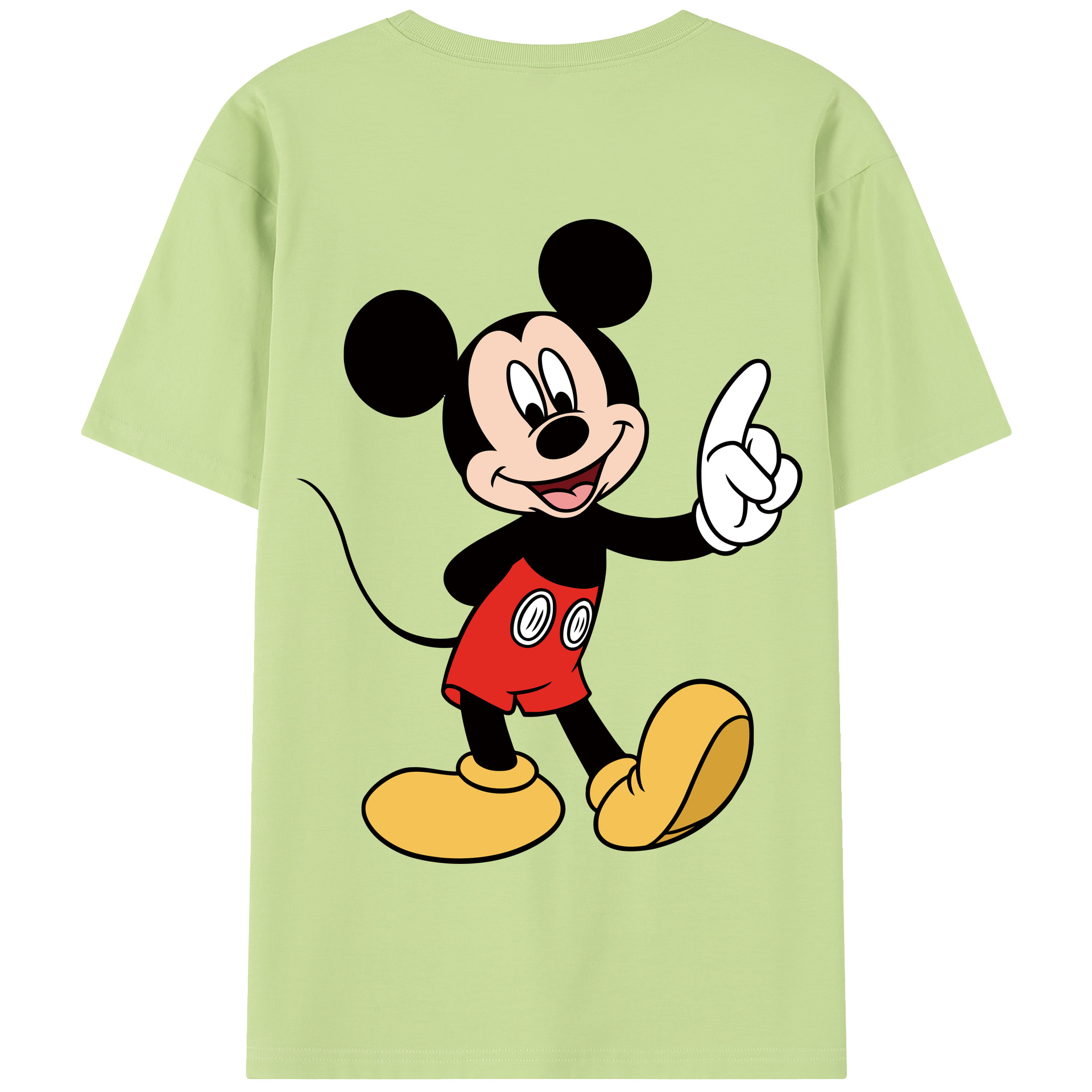 （画像用） ミッキーマウス Mickey Mouse 綿100％半袖Tシャツ（背面プリント）